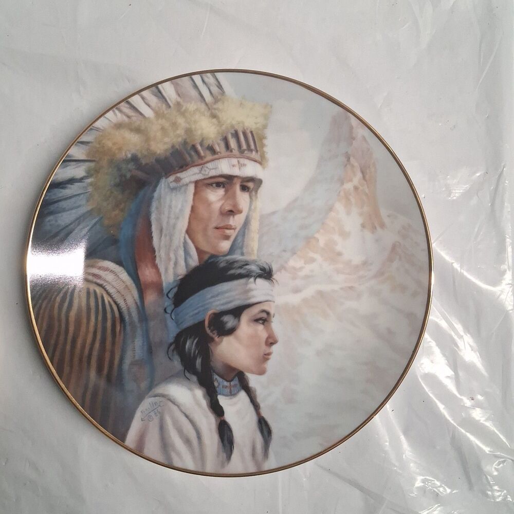 The Arapaho Nation Plate Indian Vague Shadows Vintage Native American 1382I